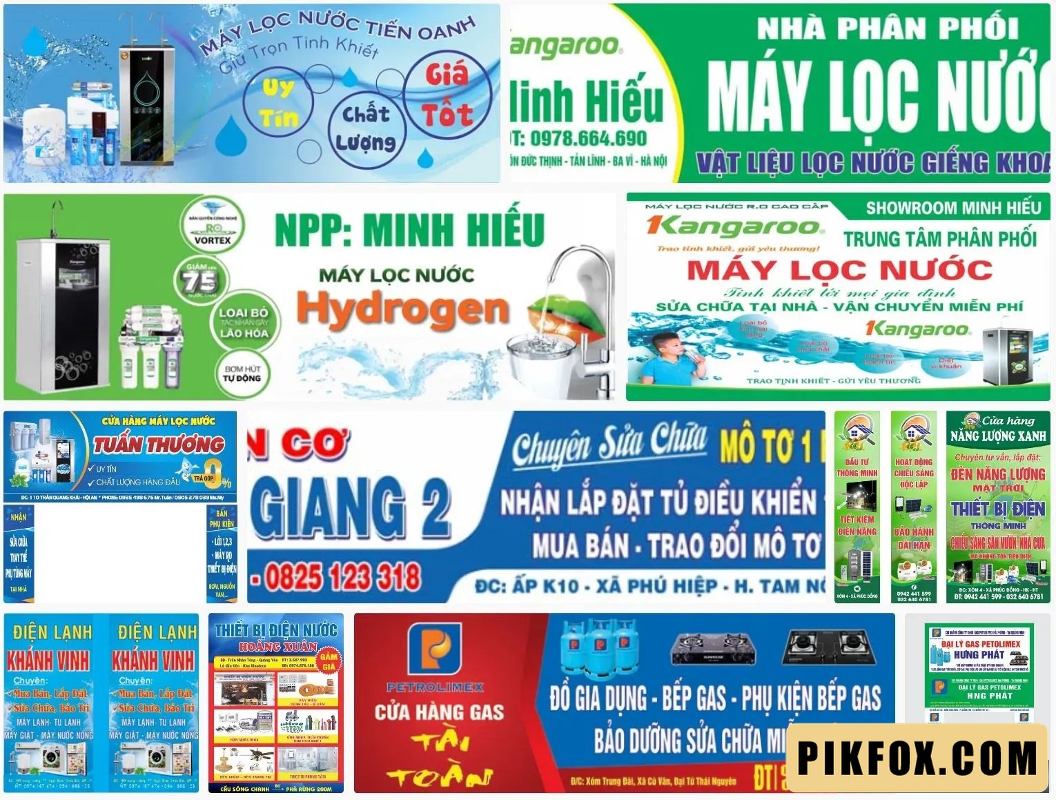Bảng hiệu Gas - Điện nước - điện lạnh