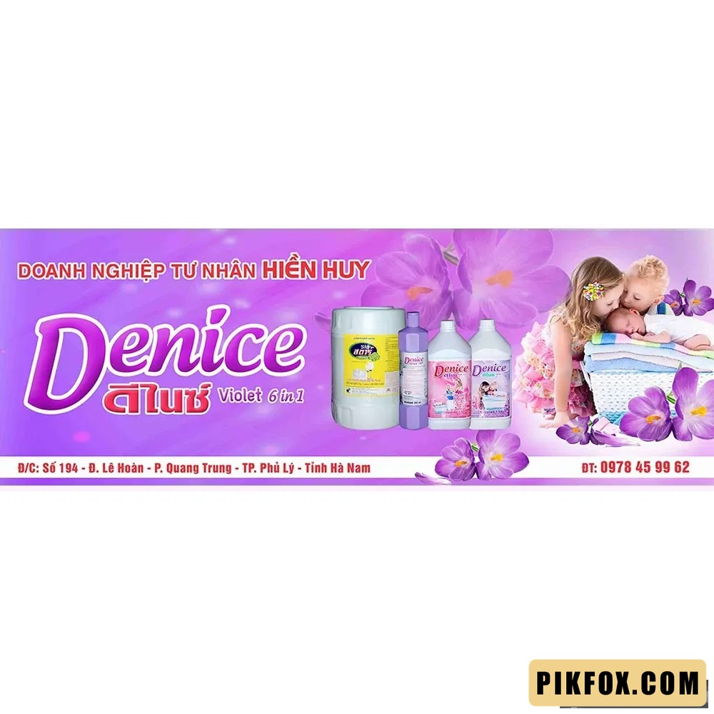 Biển hiệu đại lý nước giặt Denice