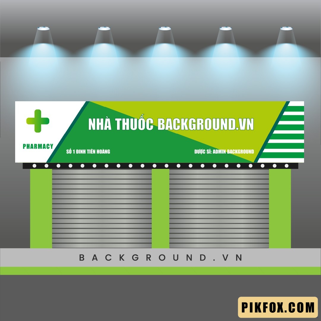 Biển hiệu hiệu thuốc tone xanh lá (8)