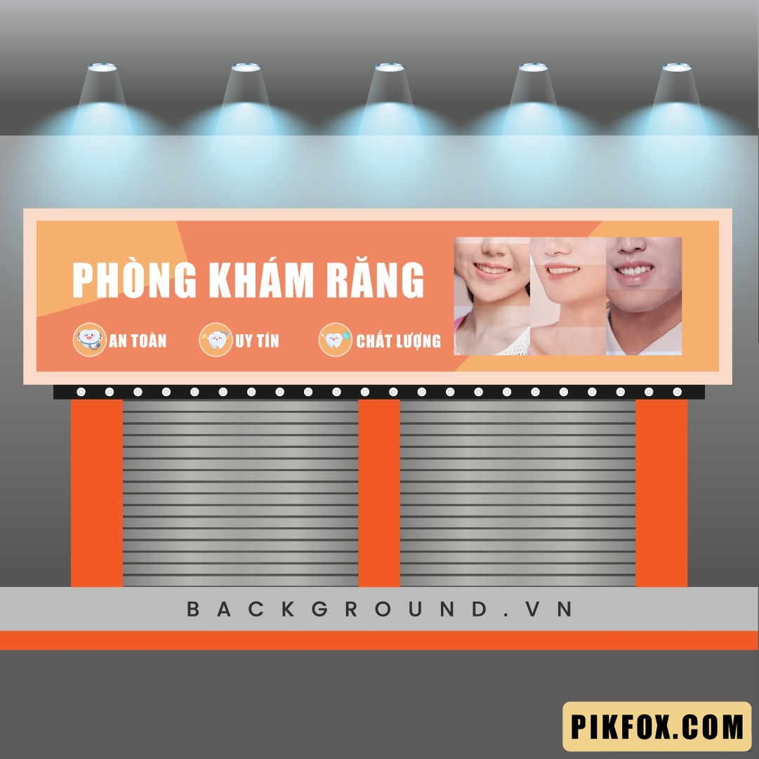 Biển quảng cáo phòng khám răng màu cam (15)