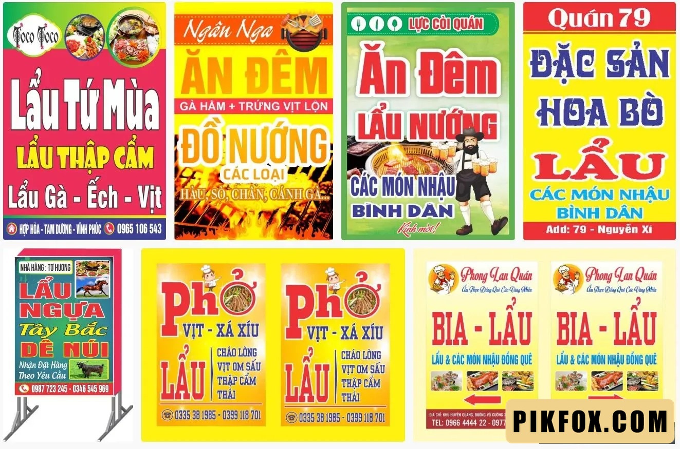 7+ Biển vẫy lẩu nướng