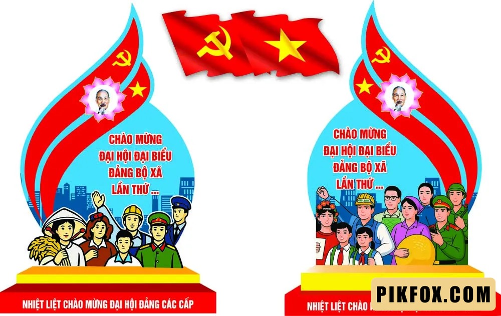Biểu trưng đại hội Đảng bộ các cấp