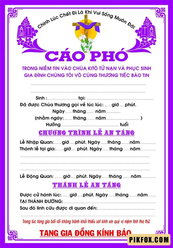 Cáo phó Công giáo 02