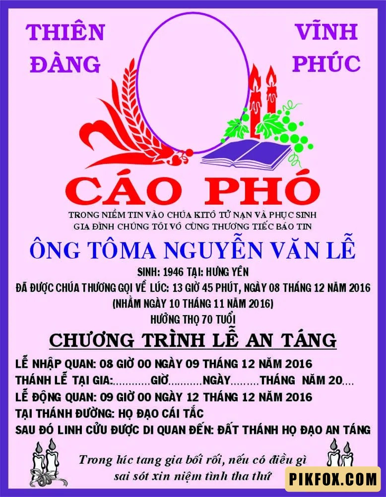 Cáo phó Công giáo 03