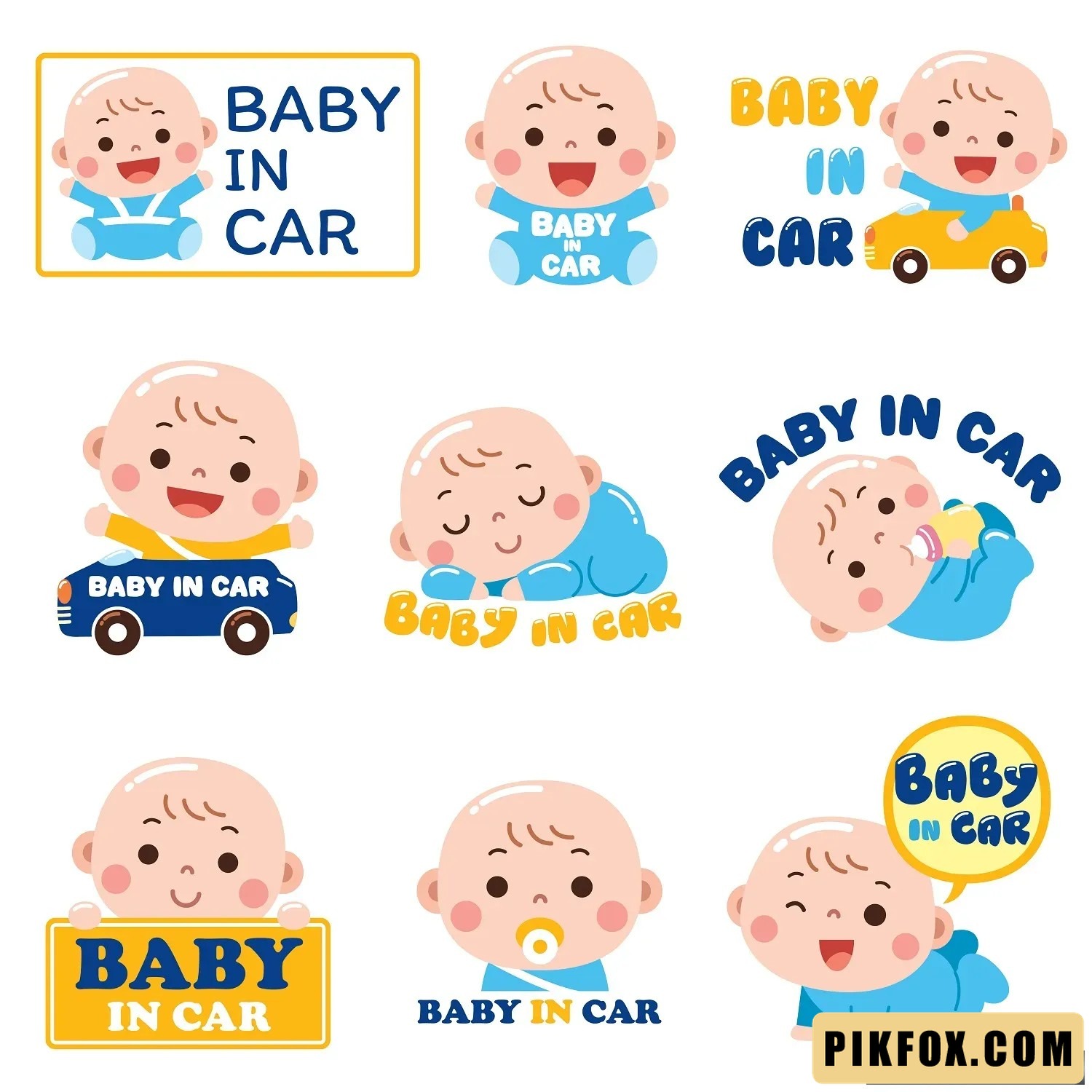 Decal Baby in car
