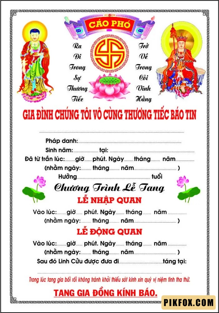 Mẫu cáo phó 05