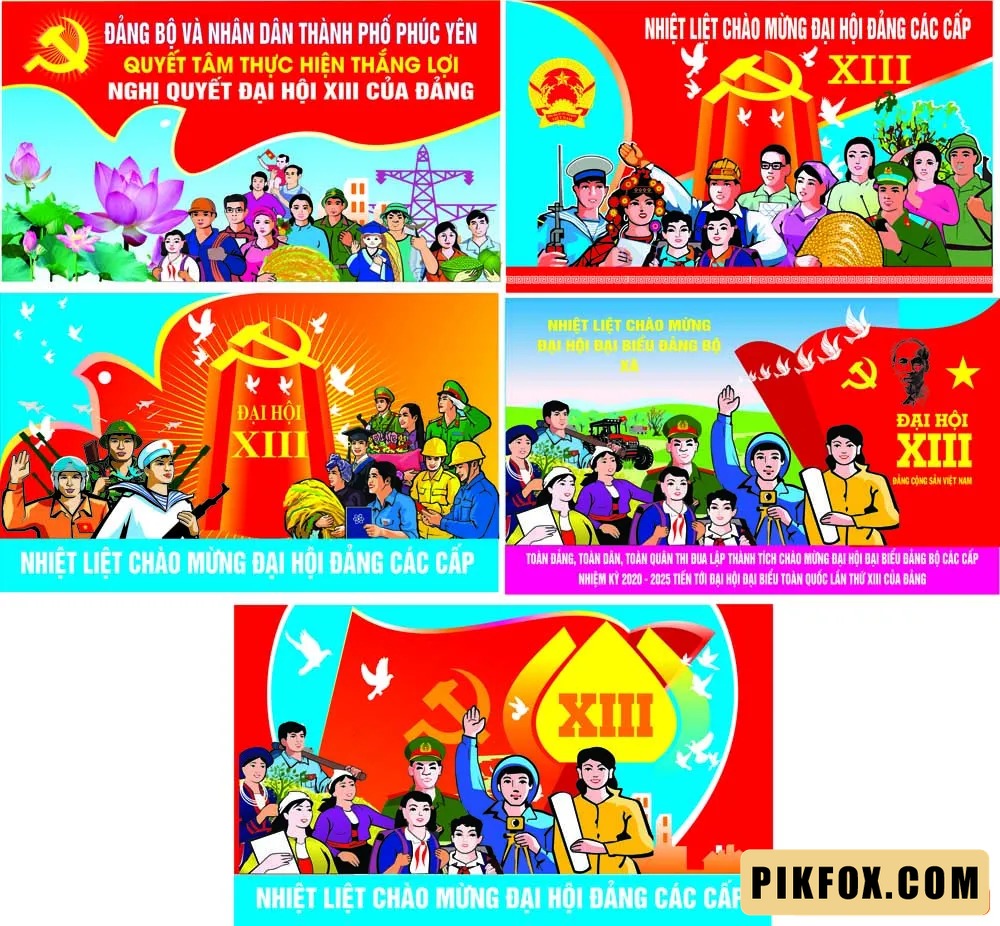 Mẫu Pano đại hội Đảng các cấp