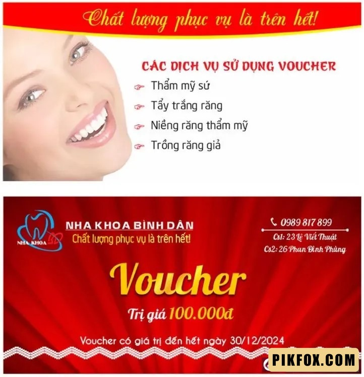 Mẫu voucher nha khoa