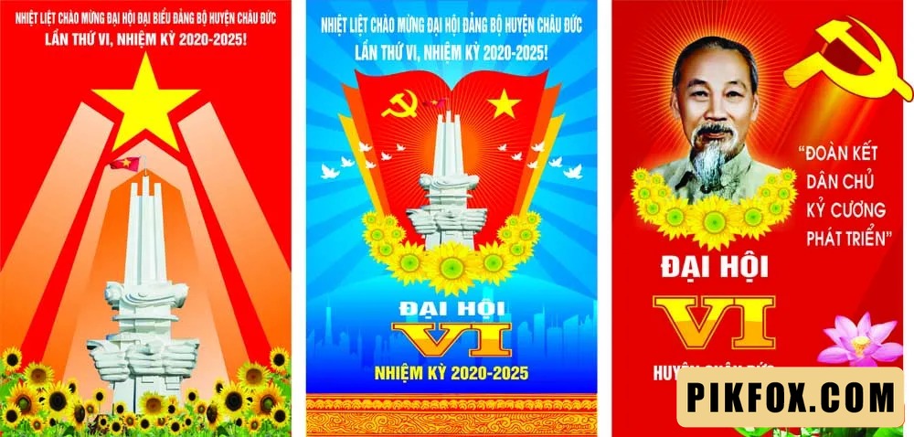 Pano chào mừng đại hội Đảng bộ