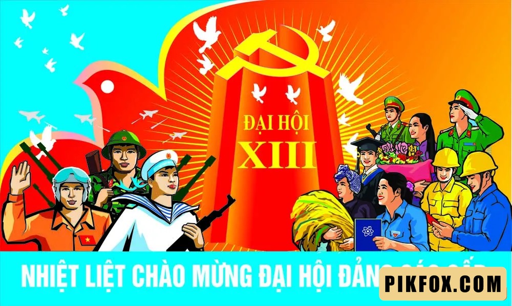 Pano chào mừng đại hội Đảng các cấp