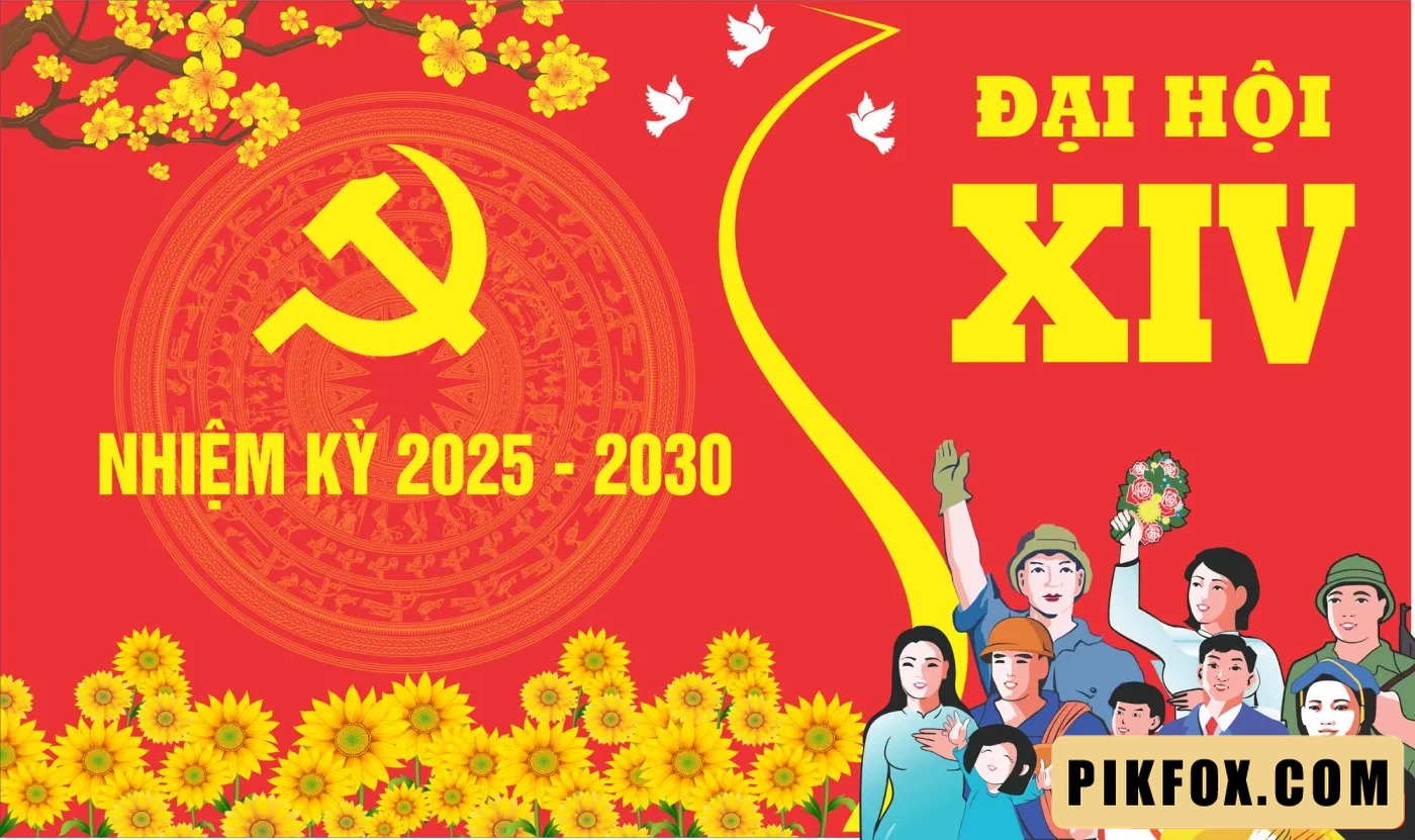Pano chào mừng đại hội Đảng XIV 2