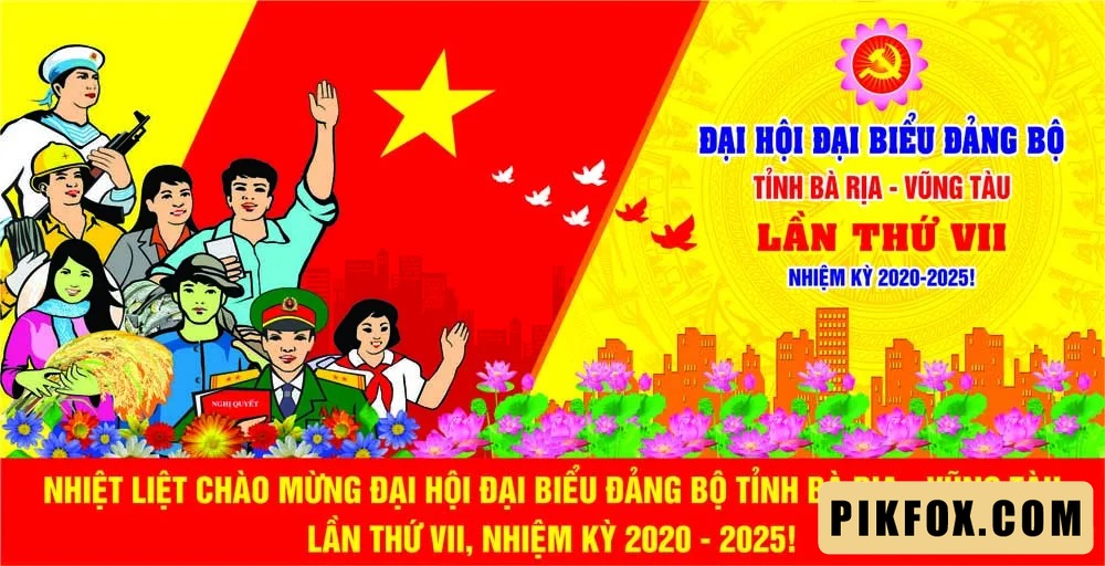 Pano đại hội Đảng Bộ Bà Rịa Vũng Tàu