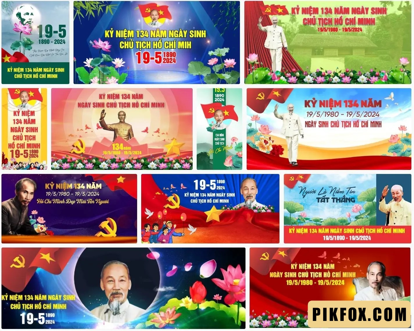 Pano kỷ niệm 134 năm ngày sinh của Bác Hồ