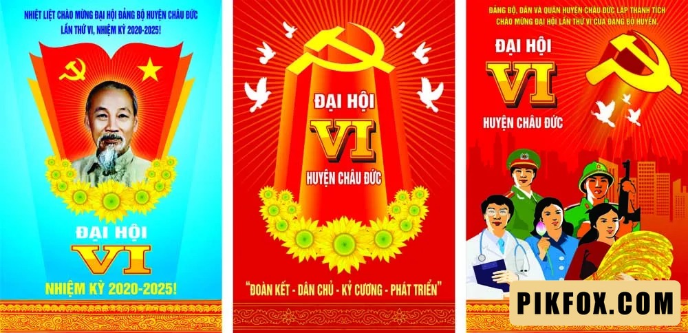 Pano tuyên truyền đại hội Đảng Bộ VI