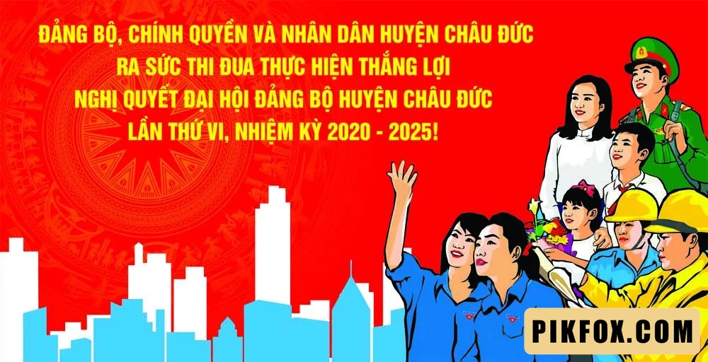 Pano tuyên truyền đại hội Đảng Bộ
