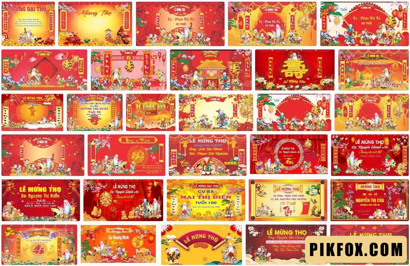 Phông nền lễ mừng thọ