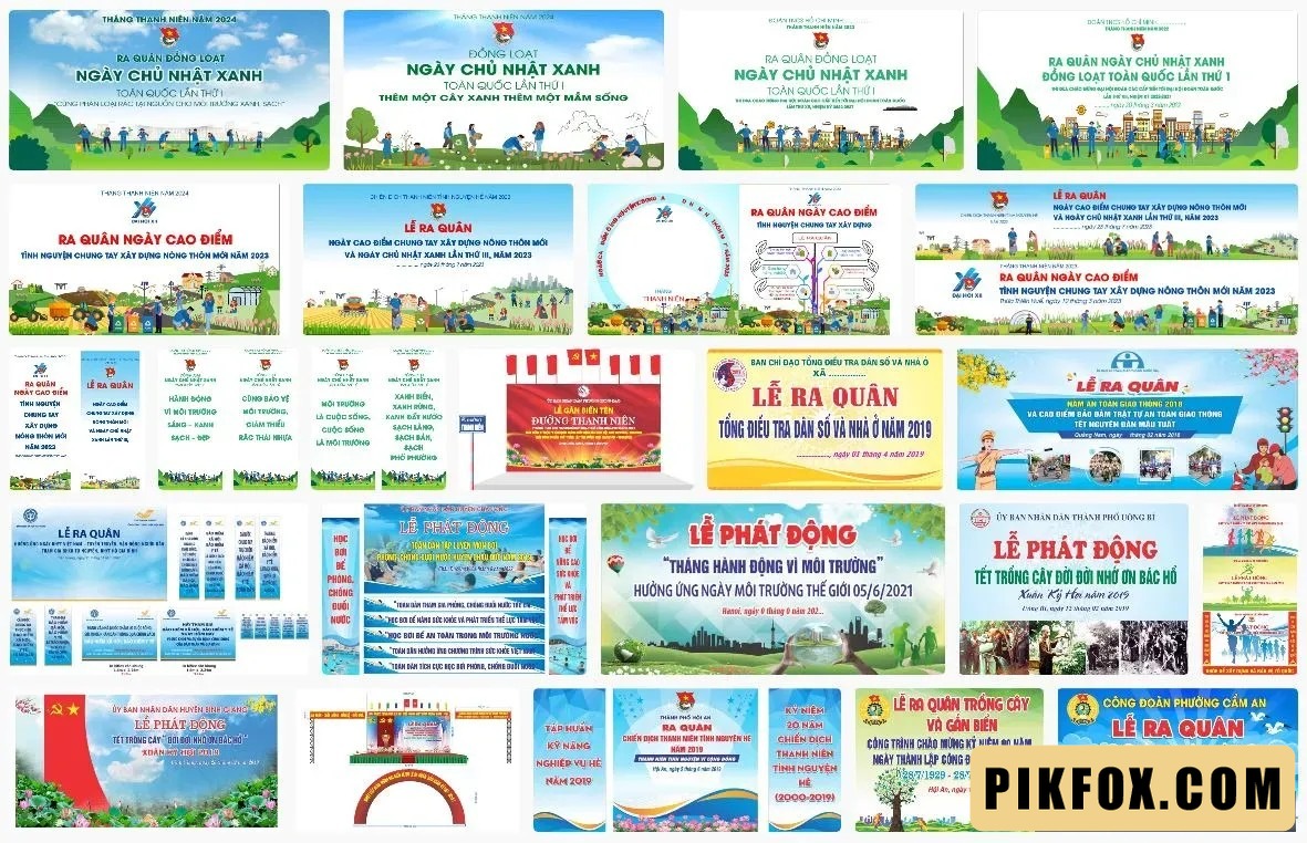 Phông nền lễ ra quân