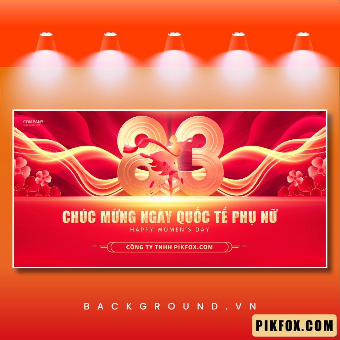 Phông nền sân khấu ngày 8-3