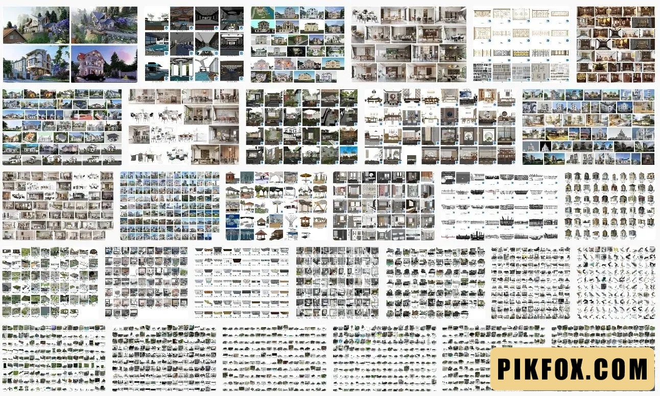 Thư viện Nhà Phố - Biệt Thự SketchUp