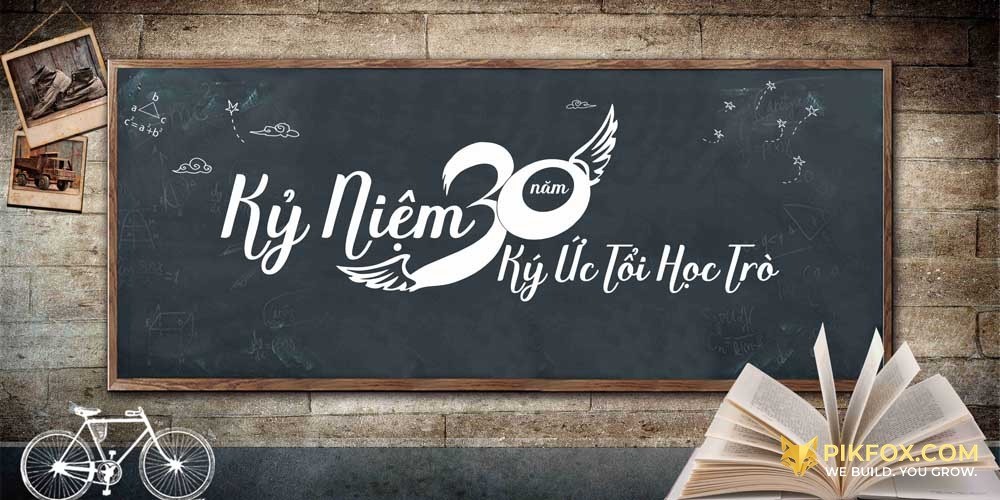 Backdrop Kỷ Niệm 30 Năm Ký Ức Tuổi Học Trò