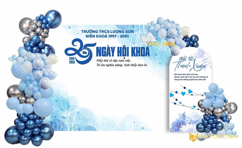 Maket Bóng 25 Năm Ngày Hội Khóa Trường THCS Lương Sơn